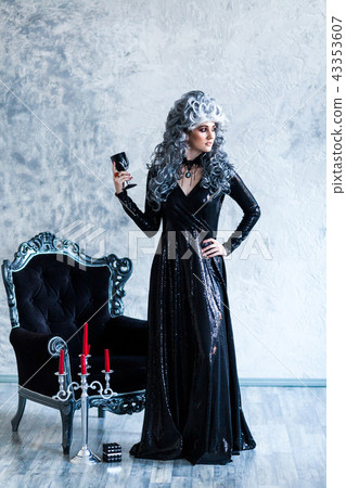 Halloween Witch in Black Dress Halloween Witch in Black Dress 43353607