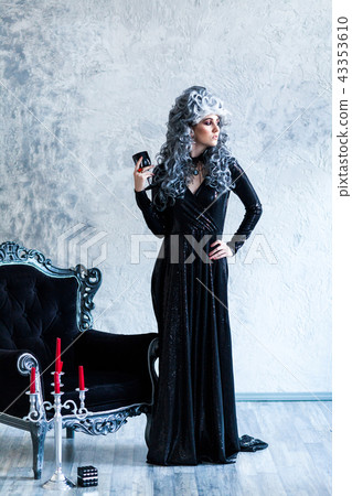 Halloween Witch in Black Dress Halloween Witch in Black Dress 43353610
