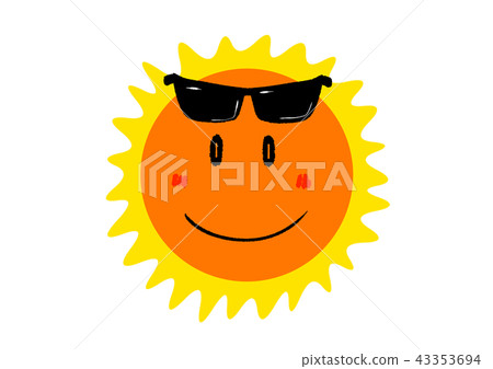 The sun wearing sunglasses 43353694