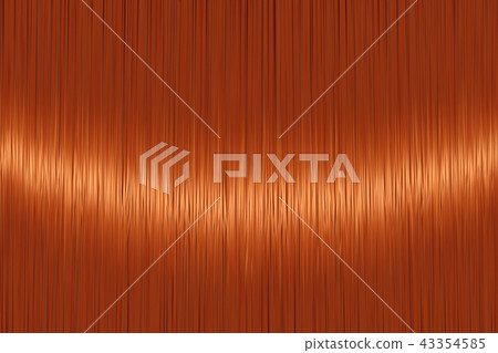 Realistic red ginger straight hair background 43354585