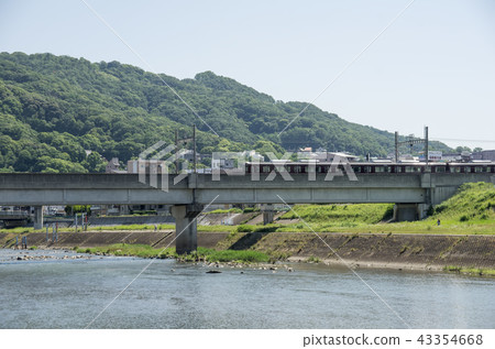 Train crossing the river Train crossing the river 43354668