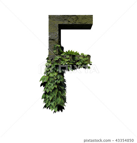 Stone foliage letter F Stone foliage letter F 43354850