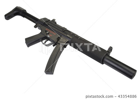 submachine gun MP5 with silencer submachine gun MP5 with silencer 43354886