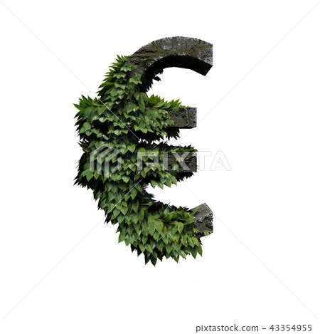 Stone Foliage Symbol Euro Stock Ilration 43354955 Pixta Stone Foliage Symbol Euro