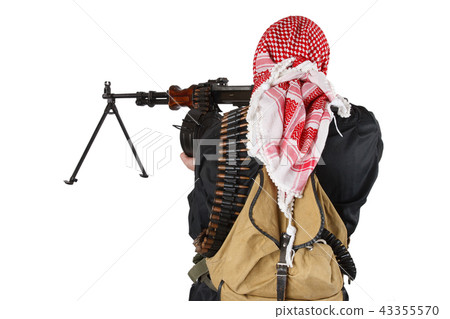 Rebel with machine gun Rebel with machine gun 43355570