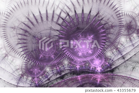 Modern fractal mechanical background.  43355679