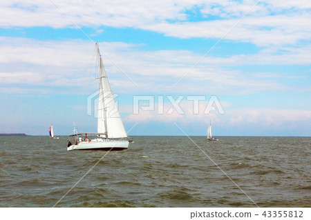 Sailboat Yacht at Sea. 43355812