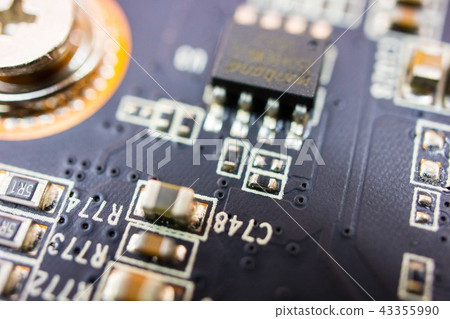 Close-up electronic board Close-up electronic board 43355990
