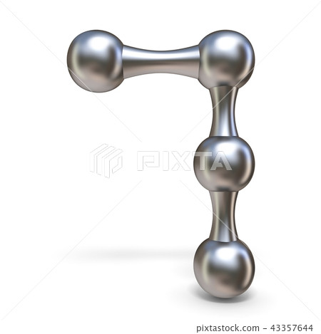 Steel molecular font Number 7 seven 3D Steel molecular font Number 7 seven 3D 43357644