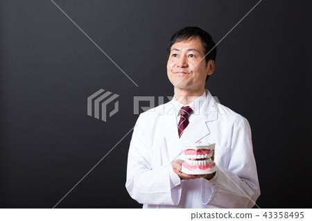 Middle Male in White Coat Middle Male in White Coat 43358495