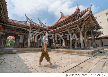 walking around the temple. 43359157