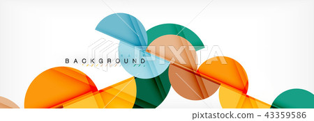 Circle abstract background, geometric illustration 43359586