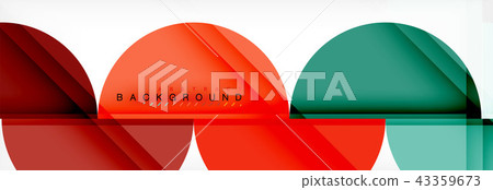 Modern geometrical abstract background - circles. Business or technology presentation design 43359673