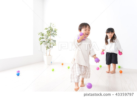 Child playing with smile 43359797