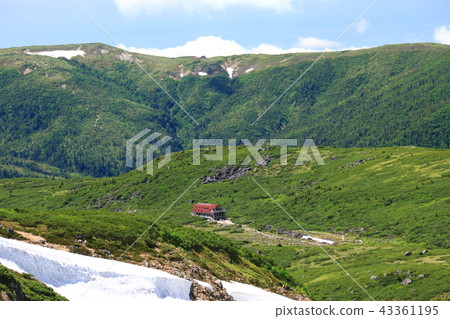 北阿爾卑斯山Unnohira走在日本最後一個未開發的地區從祖父的山Tarohei在Unnohirayama莊的視圖 43361195