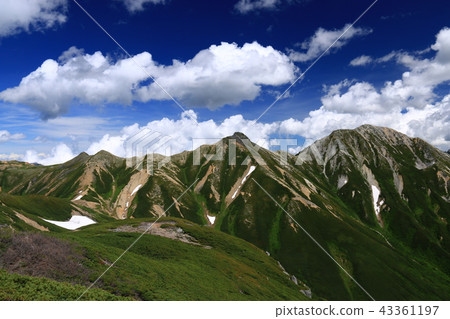 North Alps Unnohira Walk around the last unexplored area of Japan A view from the grandfather's mountain Mt. 43361197
