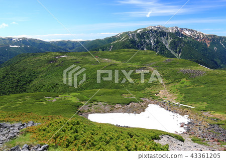 Walk the last unexplored area in the northern alps Unnohira Japan A view from the grandfather's mountain Yakushidake and Tarohei 43361205