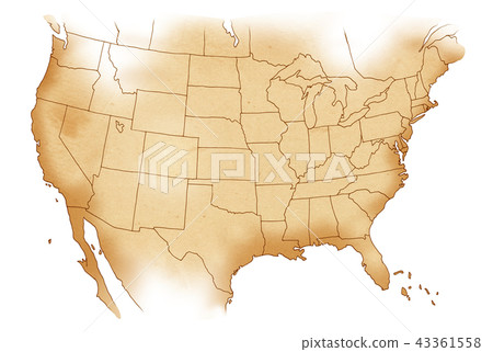 Hand drawn map old map texture - Stock Illustration [43361558] - PIXTA