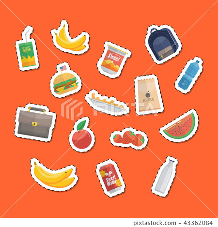 Cut-out food and bags Cut-out food and bags 43362084