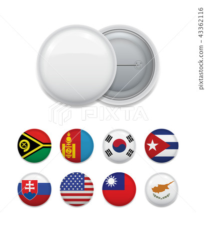 Associate of country flags and badge Associate of country flags and badge 43362116