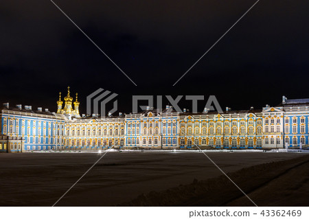 Catherine palace in Tsarskoe Selo at night Pushkin Catherine palace in Tsarskoe Selo at night Pushkin 43362469