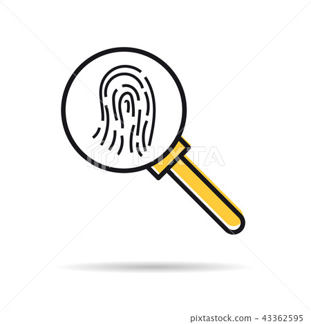 Line icon - Fingerprint research 43362595