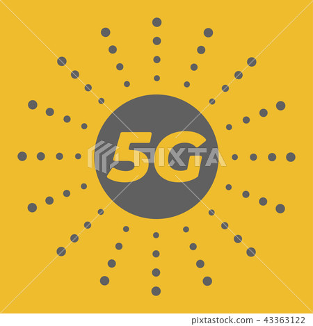 5g wireless mobile internet standard flat emblem 5g wireless mobile internet standard flat emblem 43363122
