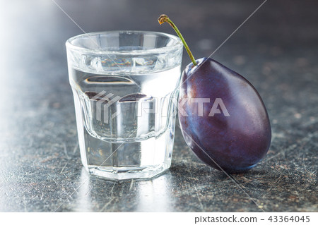 Plum brandy and plums. Plum brandy and plums. 43364045