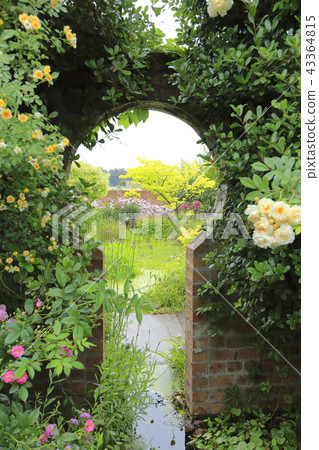 Tobu Treasure Garden Rose and red brick wall Tobu Treasure Garden Rose and red brick wall 43364815