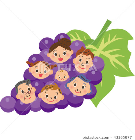 Grape three generation family fruit 43365977
