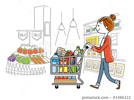 Women: Supermarket, Shopping, Lifestyle 43366122