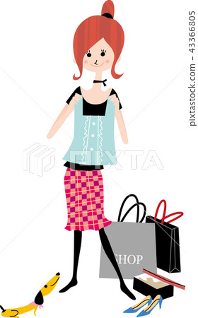 Shopping girl Shopping girl 43366805