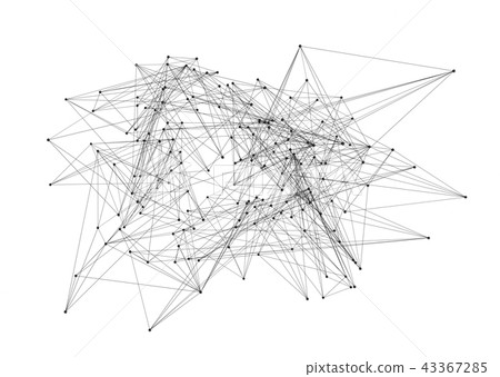 Black digital data and network connection triangle lines in tech Black digital data and network connection triangle lines in tech 43367285