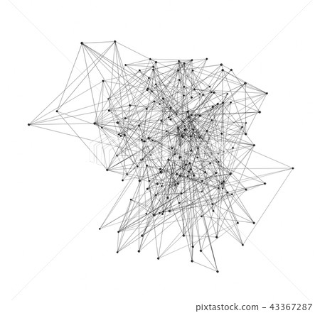 Black digital data and network connection triangle lines in tech Black digital data and network connection triangle lines in tech 43367287