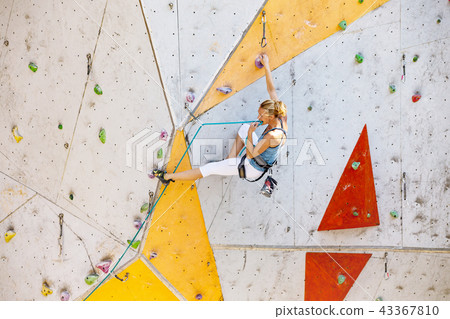 girl climbing up the wall girl climbing up the wall 43367810