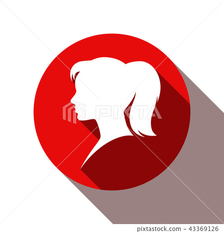 Head, avatar, girl, wooman flat shadow icon. Head, avatar, girl, wooman flat shadow icon. 43369126