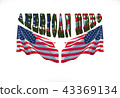 american hero phrase with two usa flags. 43369134