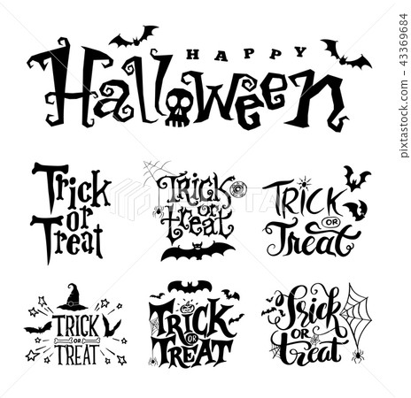 Happy Halloween vector lettering 43369684
