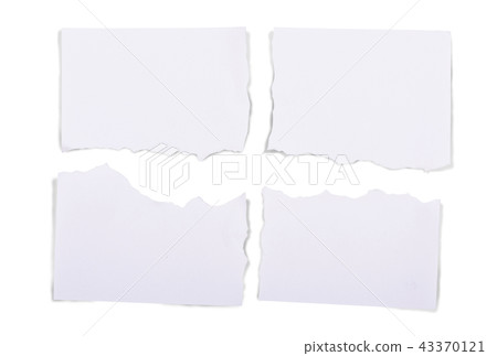 Ripped pieces of white paper 43370121