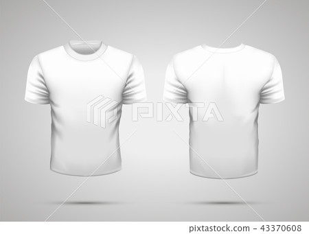 Mockup of blank realistic white t-shirt 43370608