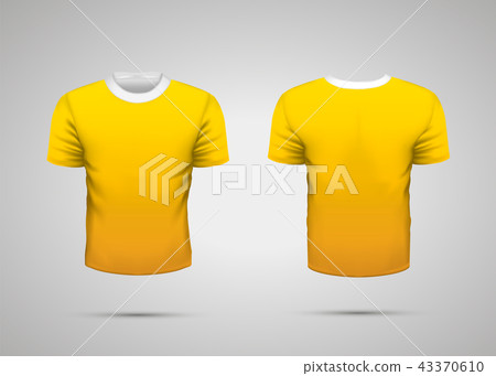 Mockup of blank yellow realistic sport t-shirt 43370610