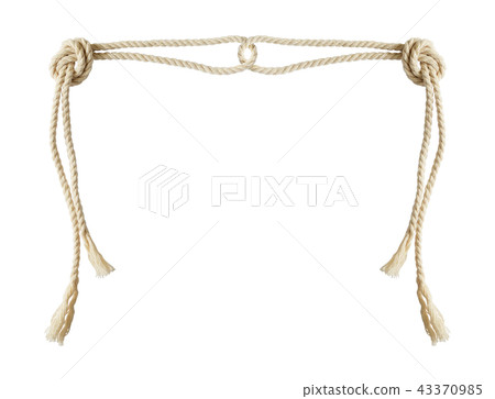 Beige cotton rope frame with knots 43370985