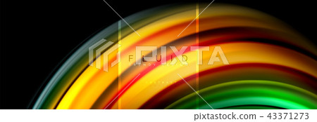 Fluid colors abstract background colorful poster, twisted liquid design on black, colorful marble or Fluid colors abstract background colorful poster, twisted liquid design on black, colorful marble or 43371273