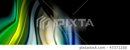 Rainbow fluid abstract shapes, liquid colors design, colorful marble or plastic wavy texture Rainbow fluid abstract shapes, liquid colors design, colorful marble or plastic wavy texture 43371288