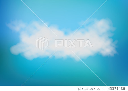 Realistic vector image of speech cloud on blue sky - Stock Illustration ...