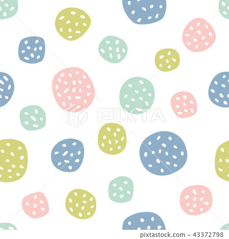 Childish seamless pattern with polka dots. Creative texture for fabric Childish seamless pattern with polka dots. Creative texture for fabric 43372798
