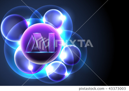AI Letter Digital Artificial intelligence concept AI Letter Digital Artificial intelligence concept 43373003