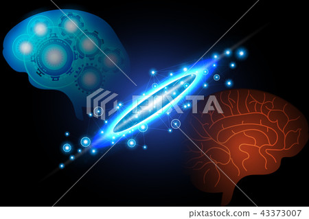 AI Artificial intelligence, Human and Robot brain 43373007