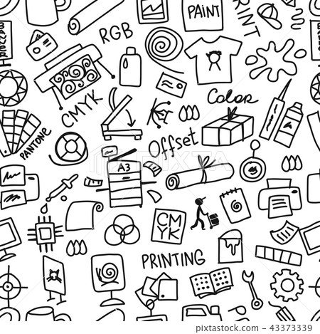 Printing house, seamless pattern for your design 43373339