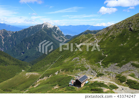 從Senjogatake看到的Kaikomagagatake南阿爾卑斯山 從Senjogatake看到的Kaikomagagatake南阿爾卑斯山 43374247